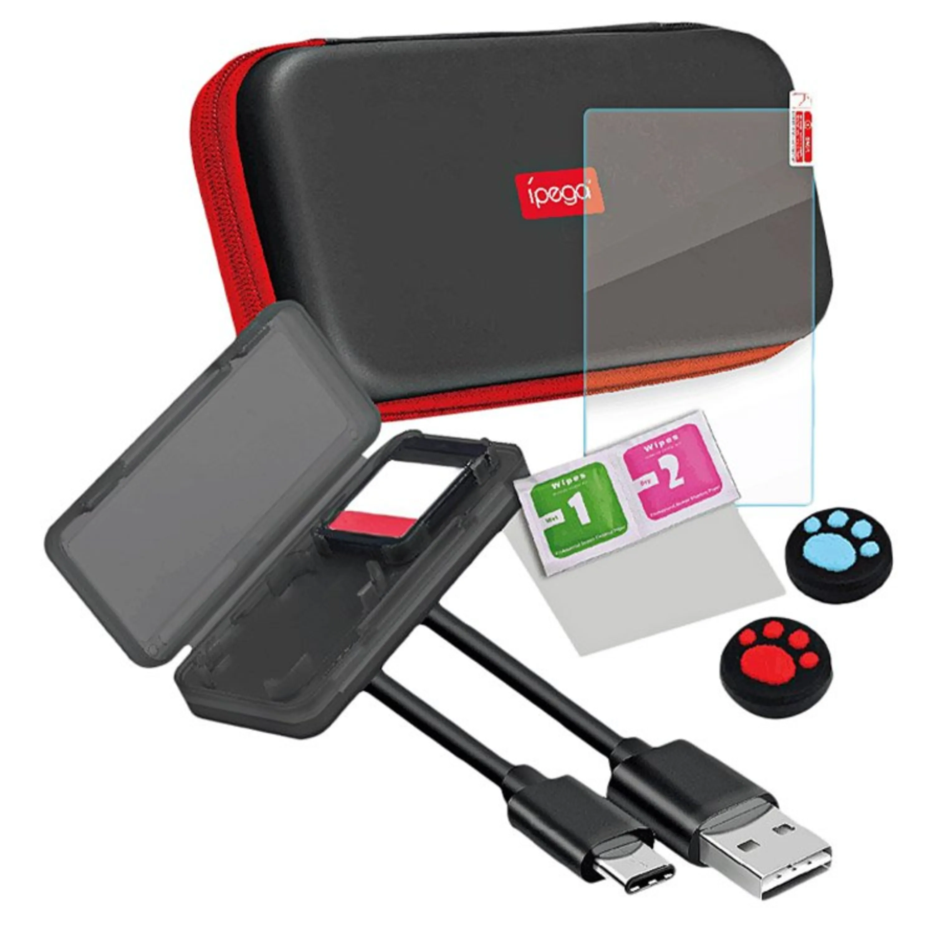 پک 9 کاره لوازم جانبی ipega 9 in 1 Essential Kit for Nintendo Switch Lite مخصوص نینتندو سوییچ لایت