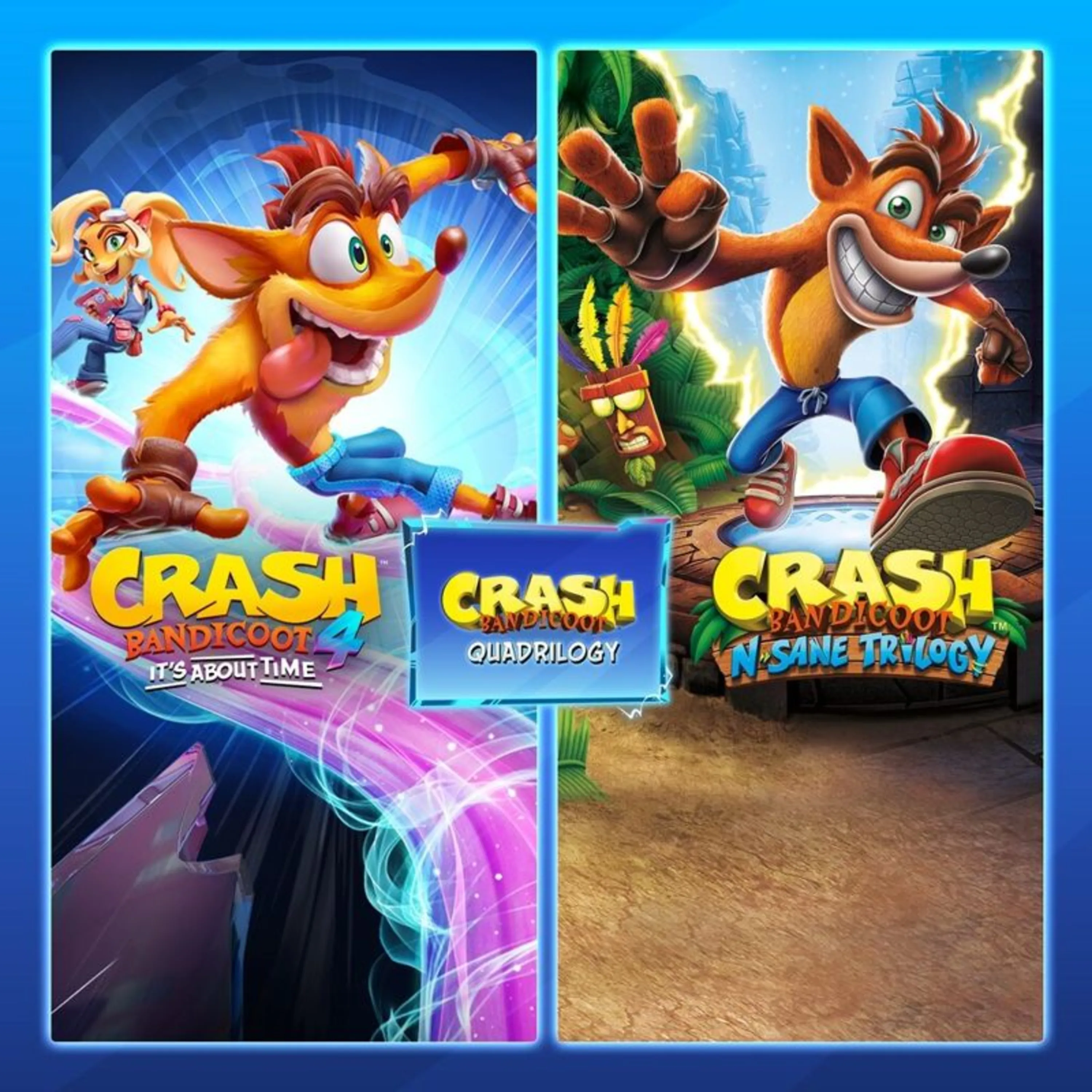 اکانت قانونی Crash Bandicoot - Quadrilogy Bundle برای PS5 & PS4