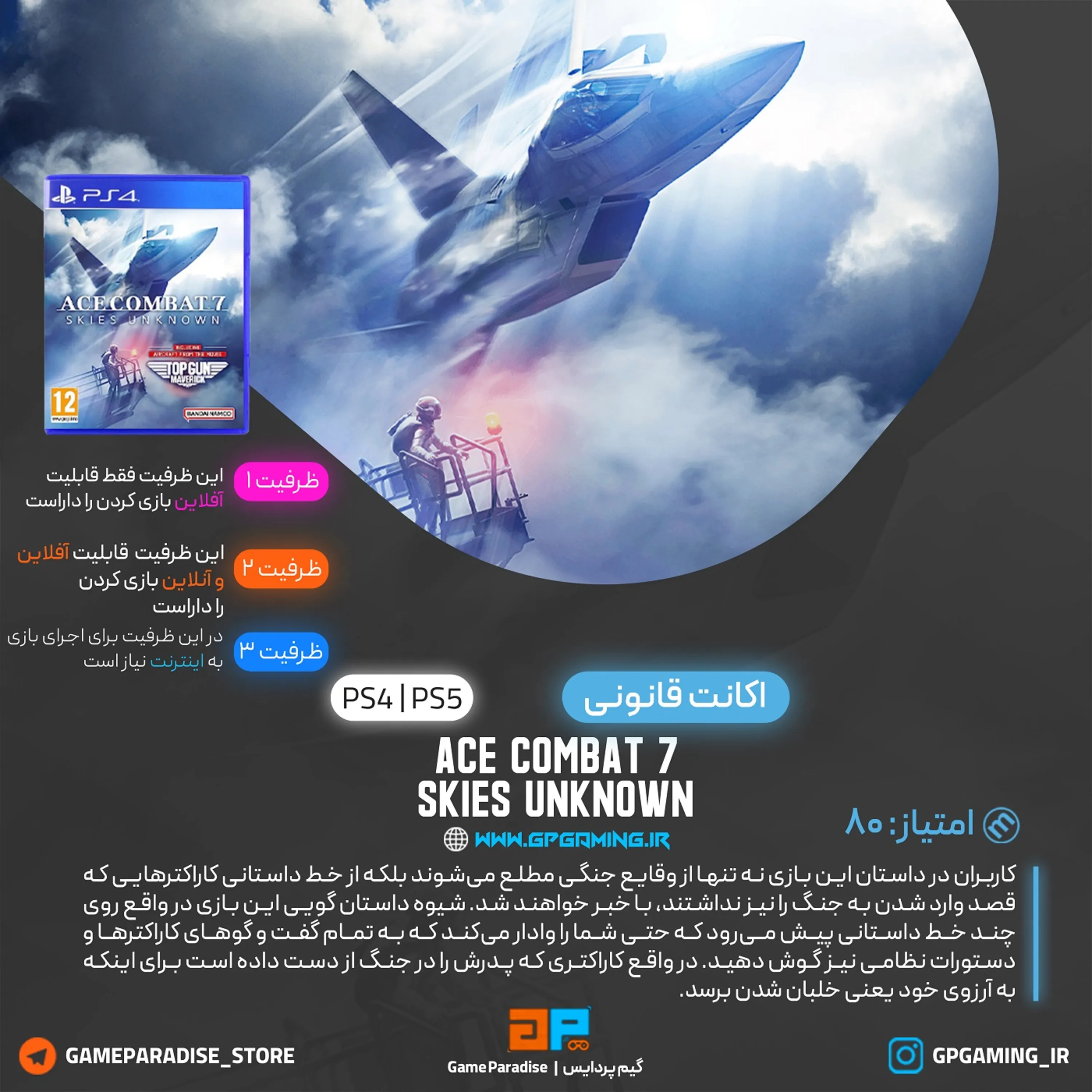 اکانت قانونی ACE COMBAT 7: SKIES UNKNOWN برای PS4 & PS5