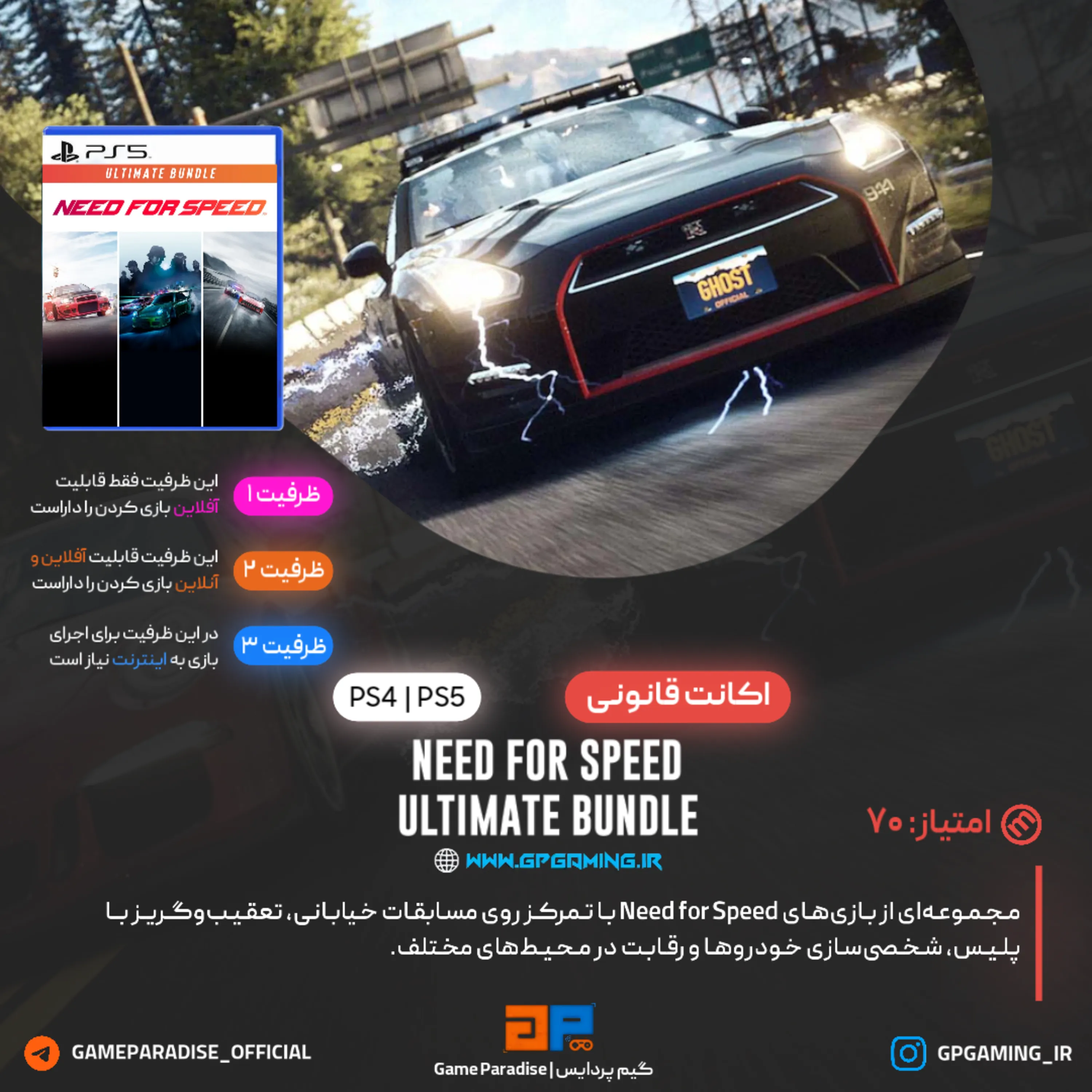 اکانت قانونی Need for Speed Ultimate Bundle برای PS4 & PS5