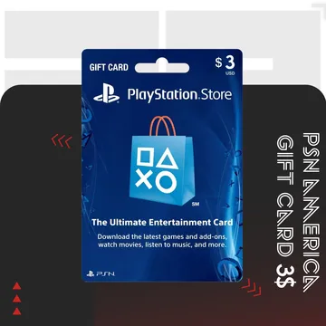 گیفت کارت PSN آمریکا 3 دلاری