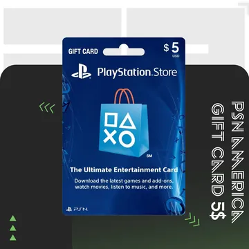 گیفت کارت PSN آمریکا 5 دلاری