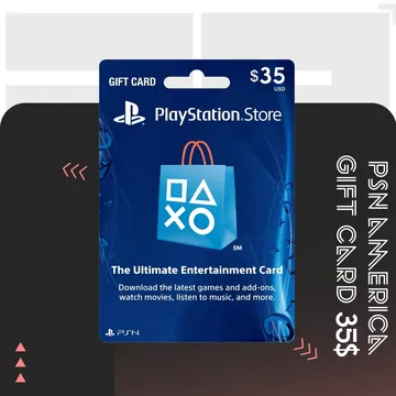 گیفت کارت PSN آمریکا 35 دلاری