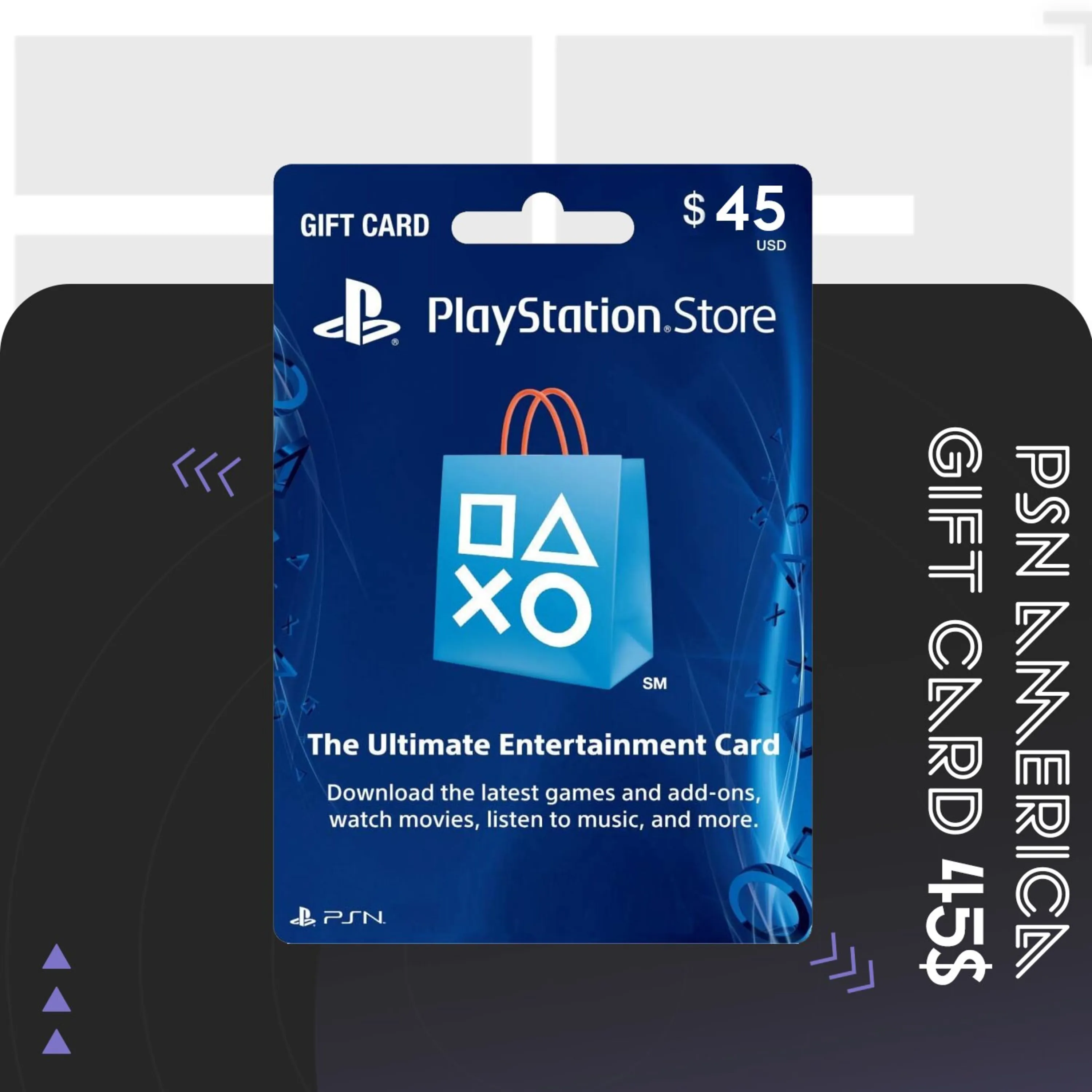 گیفت کارت PSN آمریکا 45 دلاری
