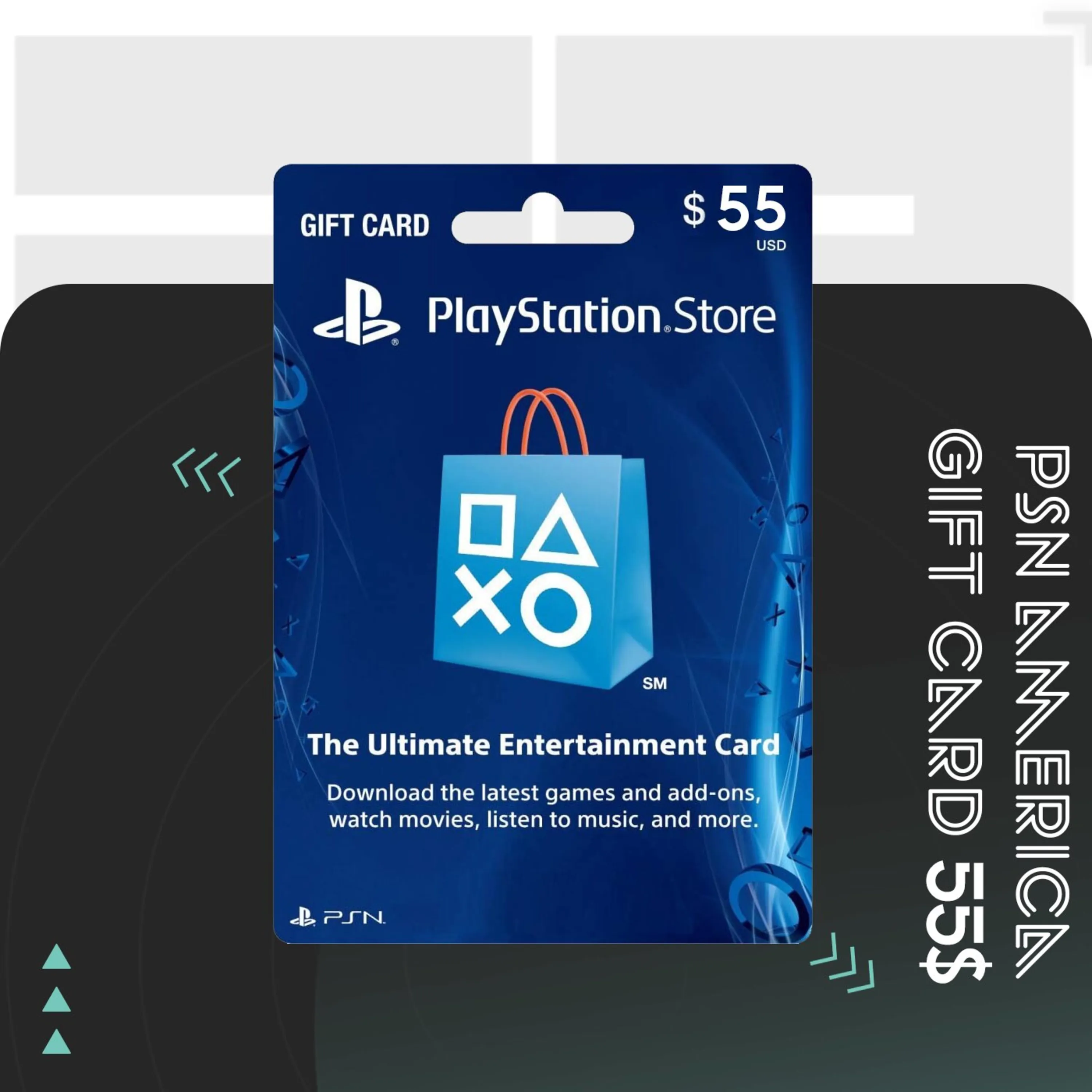 گیفت کارت PSN آمریکا 55 دلاری
