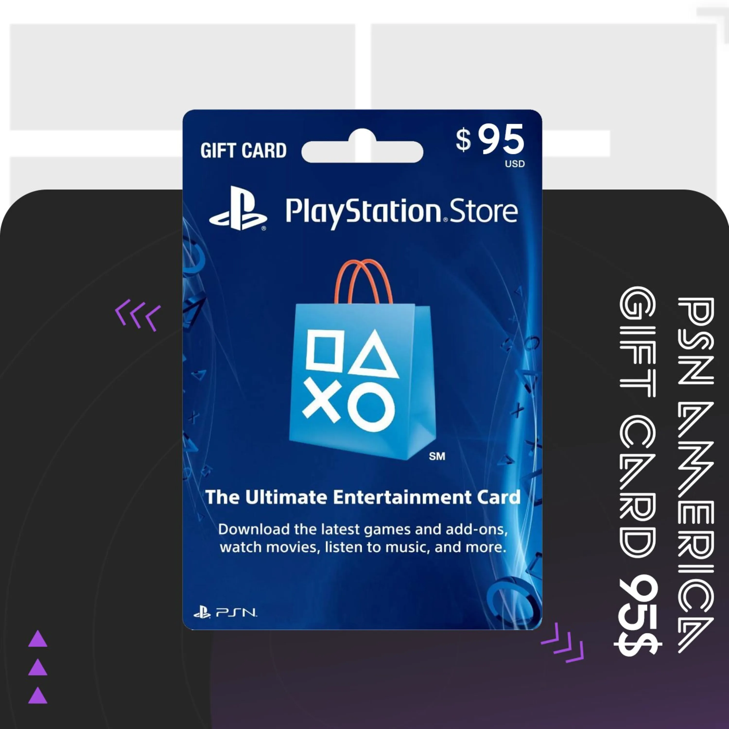 گیفت کارت PSN آمریکا 95 دلاری