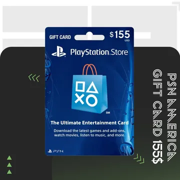 گیفت کارت PSN آمریکا 155 دلاری