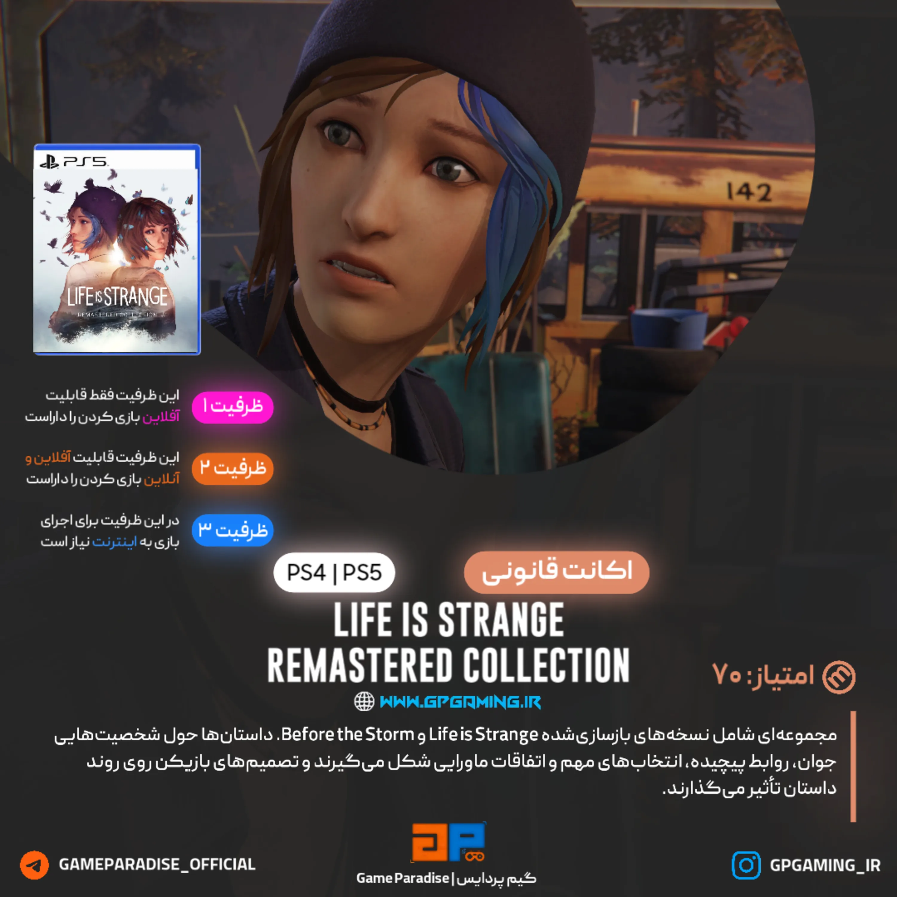 اکانت قانونی Life is Strange Remastered Collection برای PS5 & PS4