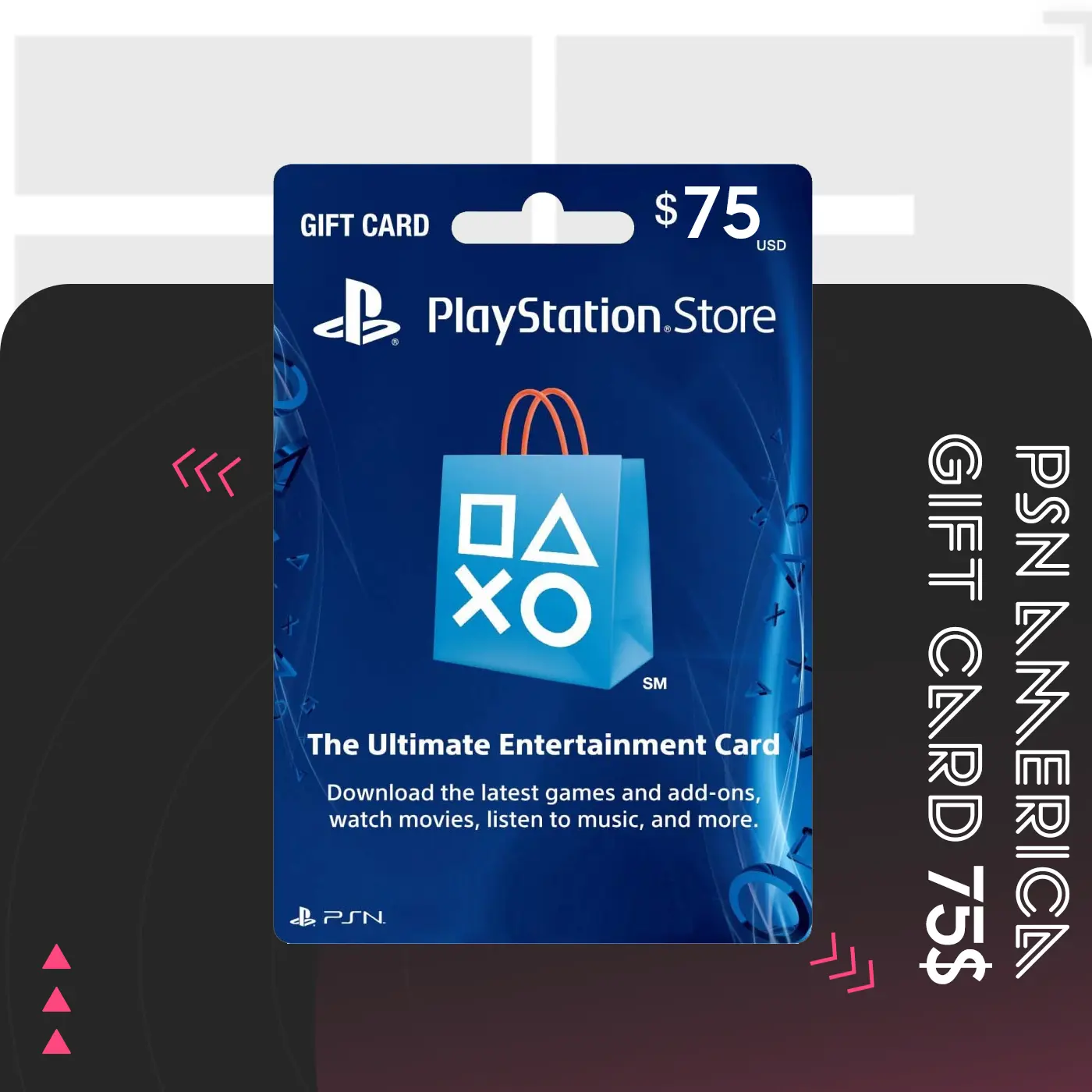 گیفت کارت PSN آمریکا 75 دلاری