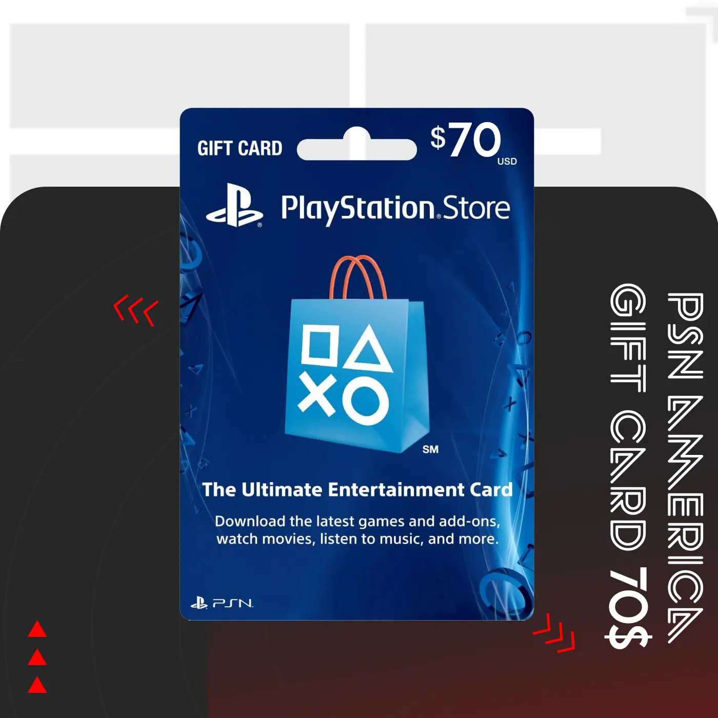 گیفت کارت PSN آمریکا 70 دلاری