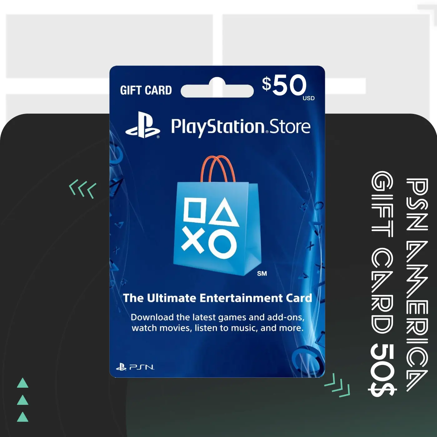 گیفت کارت PSN آمریکا 50 دلاری