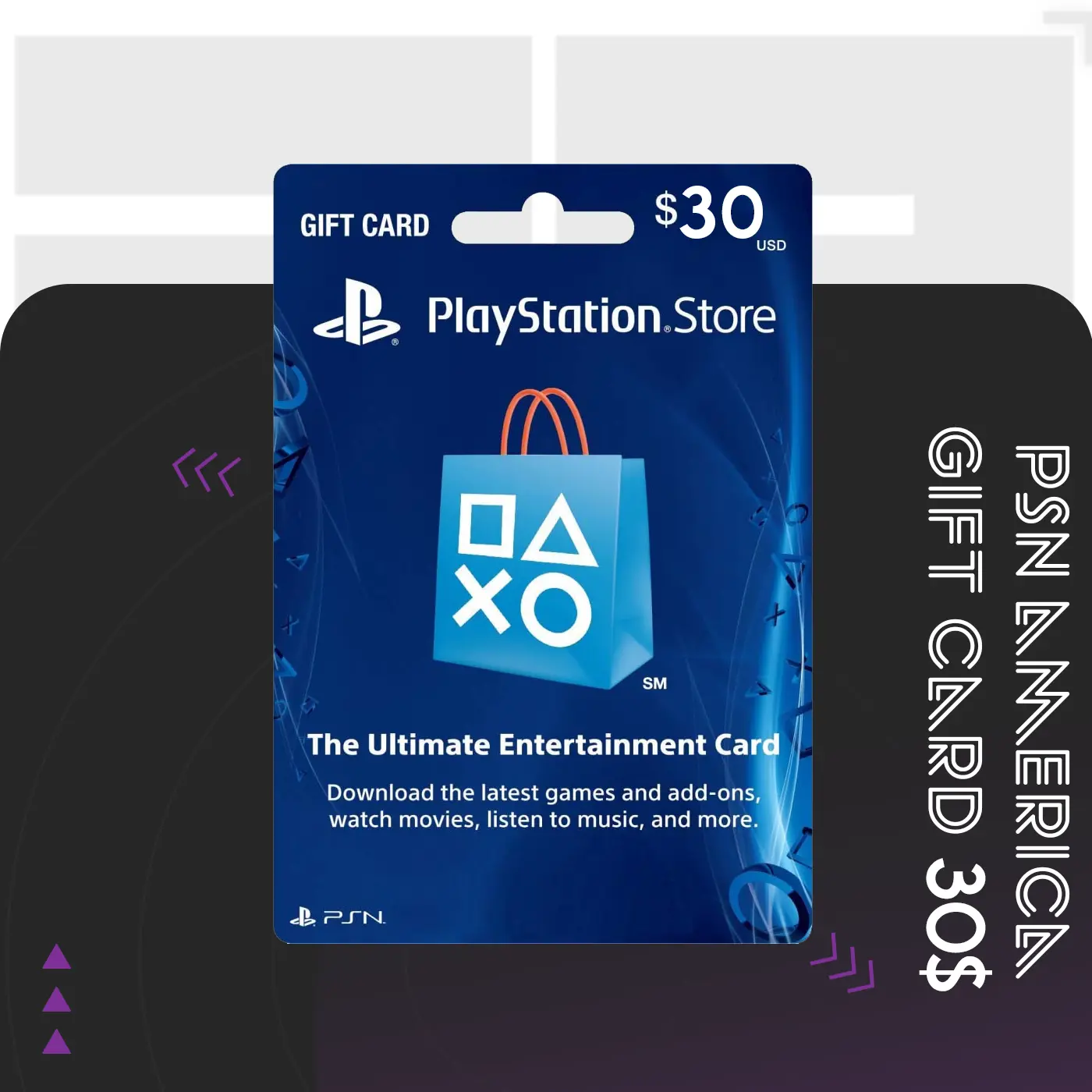 گیفت کارت PSN آمریکا 30 دلاری