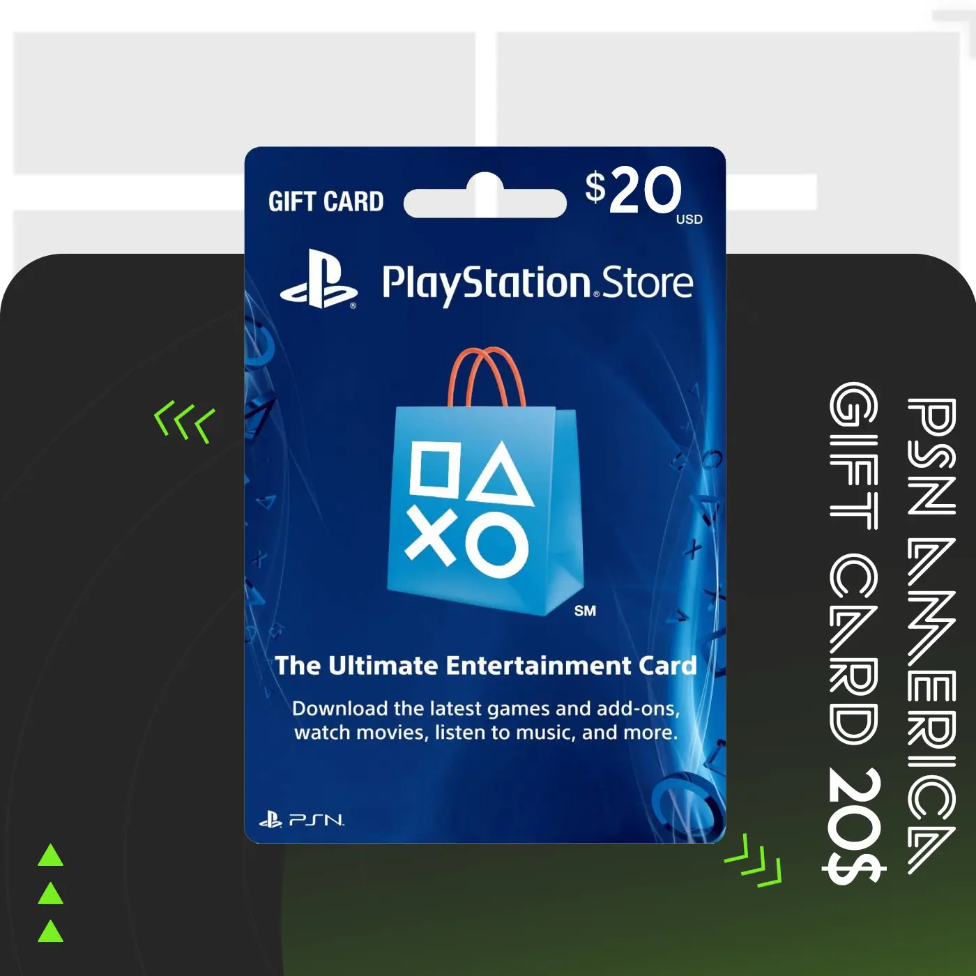 گیفت کارت PSN آمریکا 20 دلاری